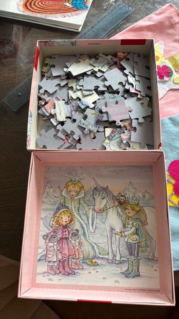 Prinsessin Lillifee Puzzel - Het Eenhoorn (100 stukjes), Ophalen of Verzenden, Minder dan 500 stukjes, Zo goed als nieuw, Legpuzzel
