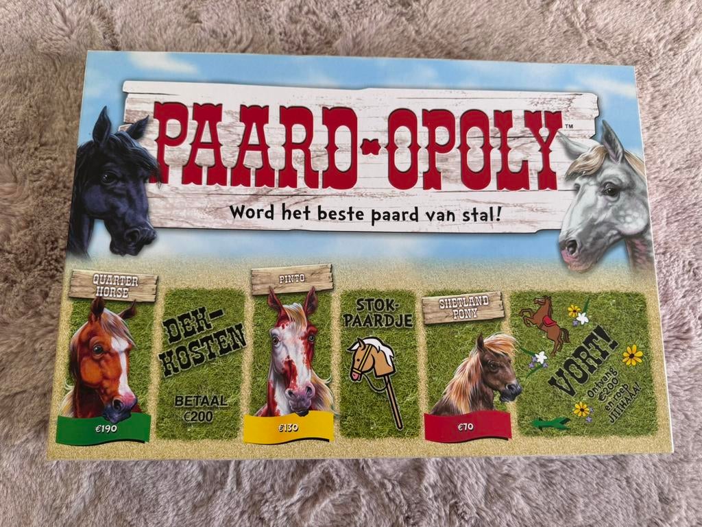Nieuw in doos: paard-opoly, Hobby en Vrije tijd, Gezelschapsspellen | Bordspellen, Ophalen of Verzenden, Nieuw