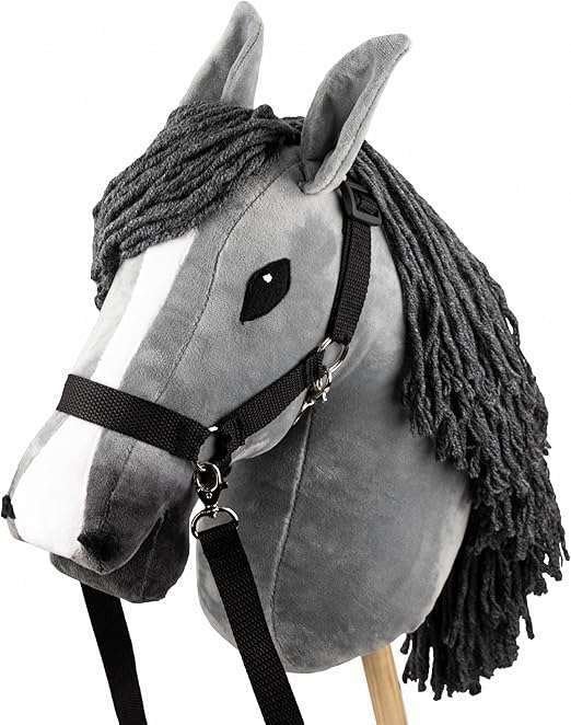 Grijze Skippi Hobby Horse met Halster – Groot A3, Hobby en Vrije tijd, Ophalen of Verzenden, Nieuw