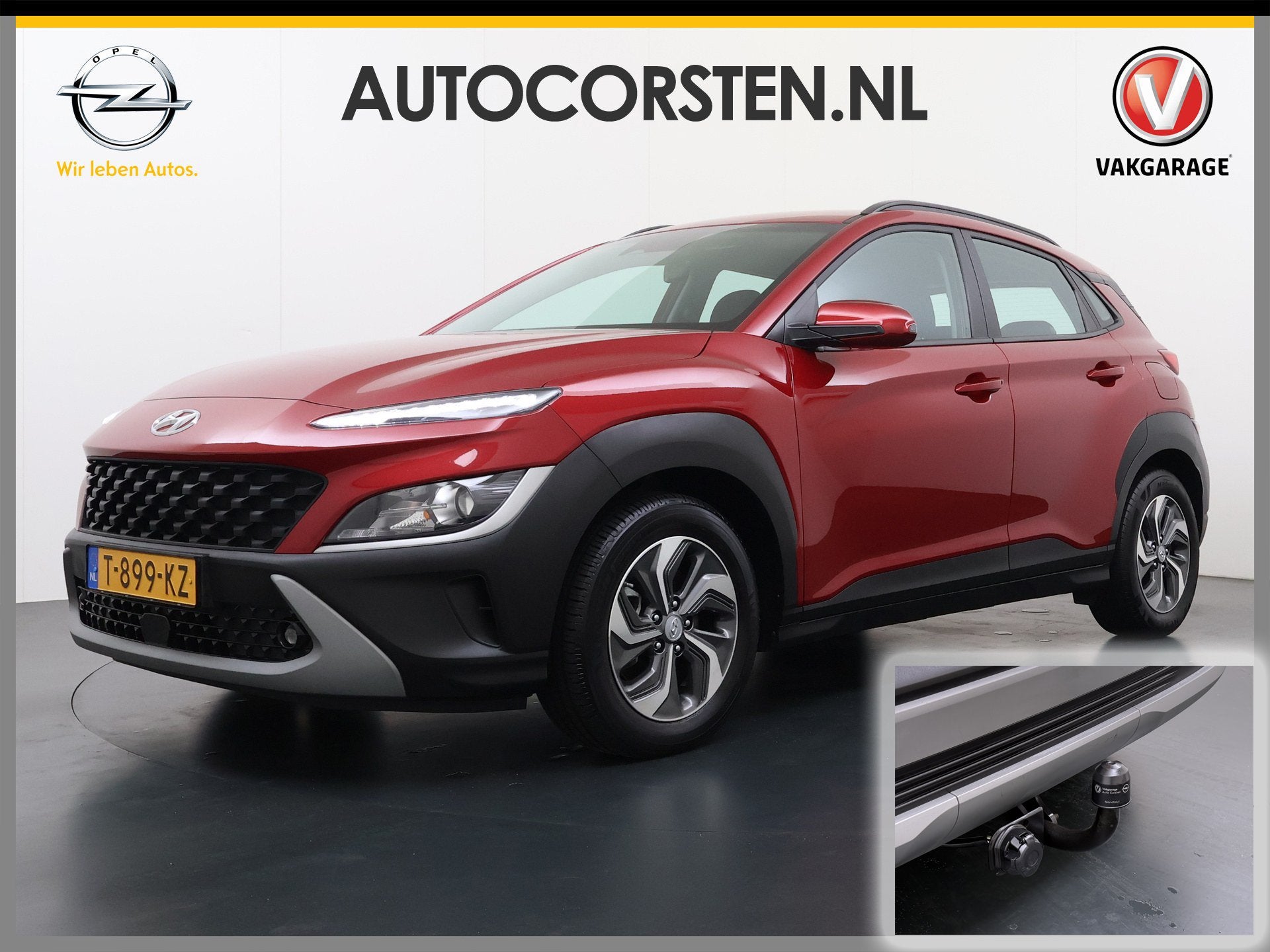 Hyundai KONA 1.6GDI HEV Hybride Autom. Trekhaak Adap.Cruise, Stof, Gebruikt, Origineel Nederlands, 26 km/l