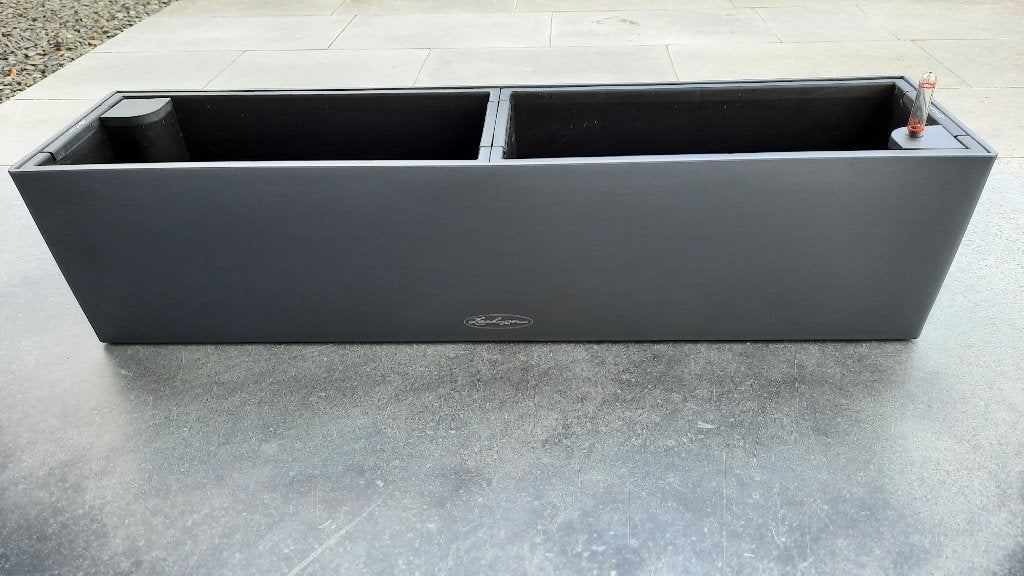 LECHUZA -balkonbak grijs 80x19x19 cm irrigatiesysteem, Ophalen, Kunststof, Minder dan 30 cm, Balkon