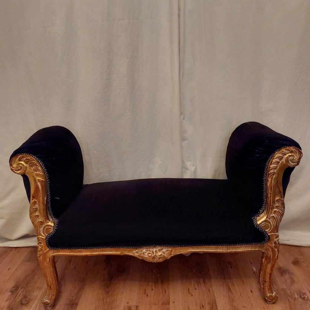 Brocante/Barok bankje . Opknapper., Huis en Inrichting, Ophalen, Gebruikt, Tweepersoons, 75 tot 100 cm