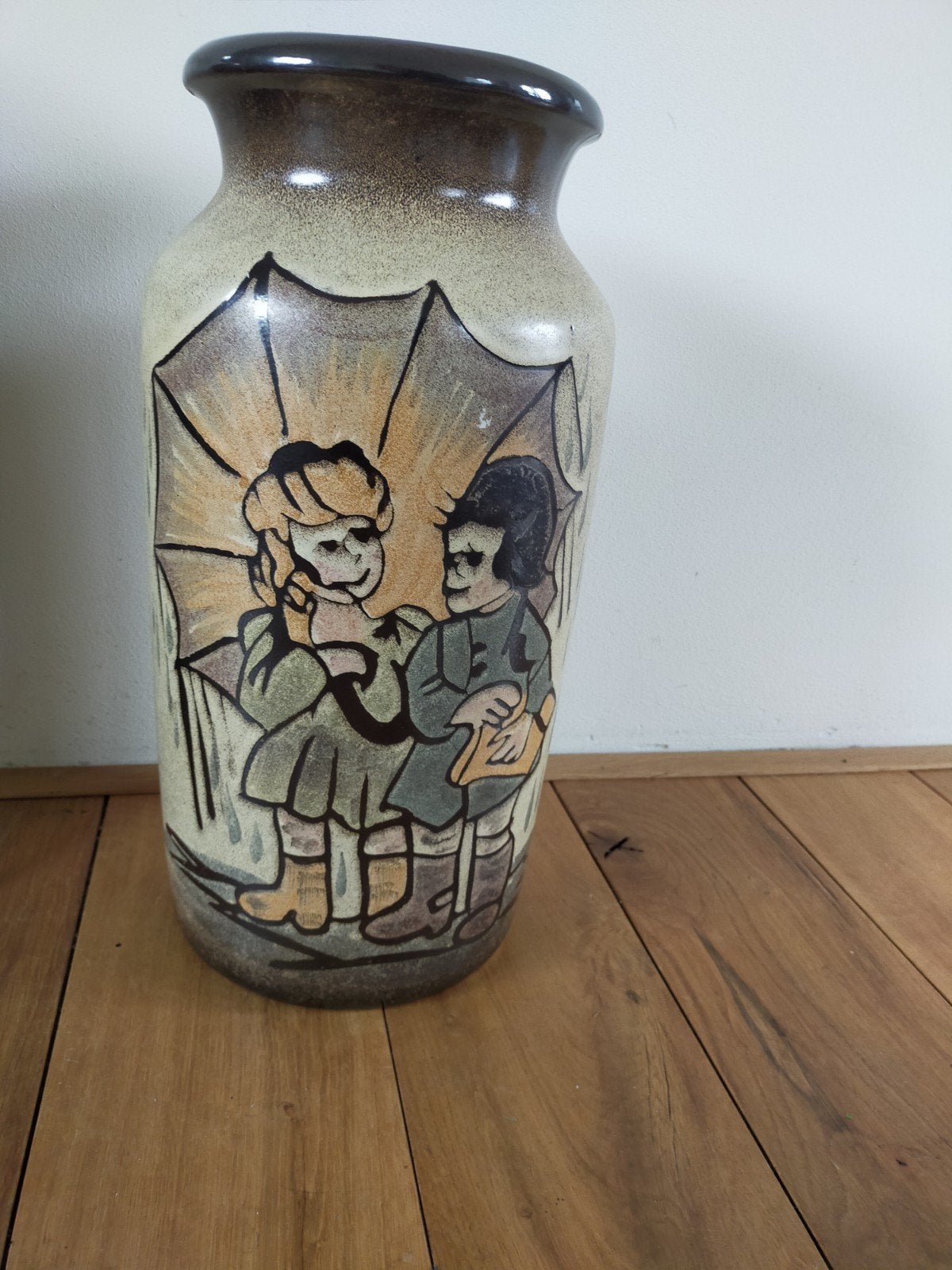 West Germany vaas,  Scheurich  + creepy kinderen paraplu, Verzamelen, Retro, Ophalen of Verzenden, Huis en Inrichting
