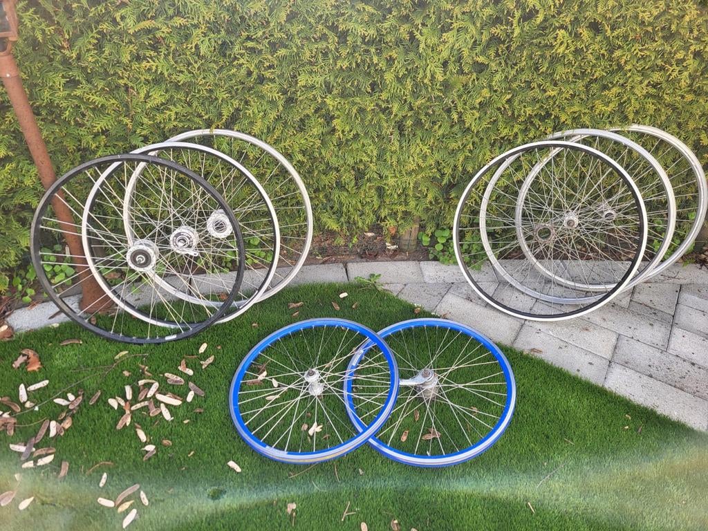 Kleine partij gebruikte fiets wielen 28 inch en 24 inch, Gebruikt, Kinderfiets, Aluminium, Ophalen