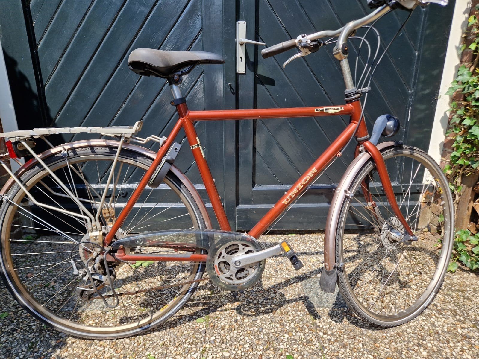 Heren stadsfiets Unio Tokapi met versnellingen, 55 tot 59 cm, Ophalen, Velgrem, Union