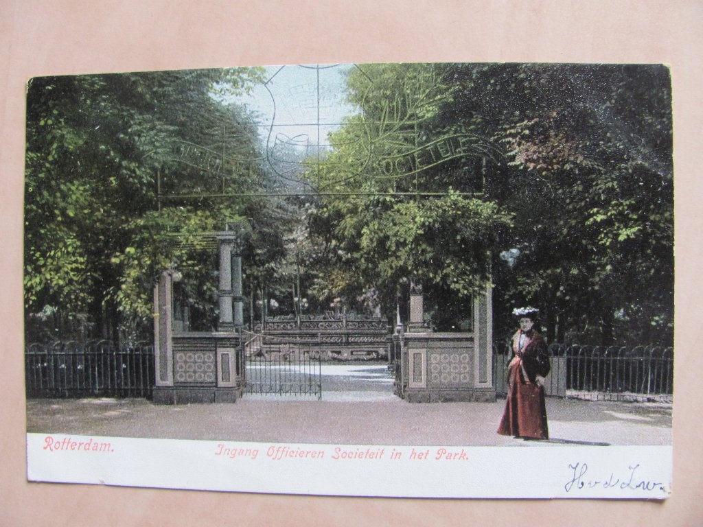 Rotterdam 1905 Ingang van de officieren Societeit, Ophalen of Verzenden, Marine, Nederland, Overige typen