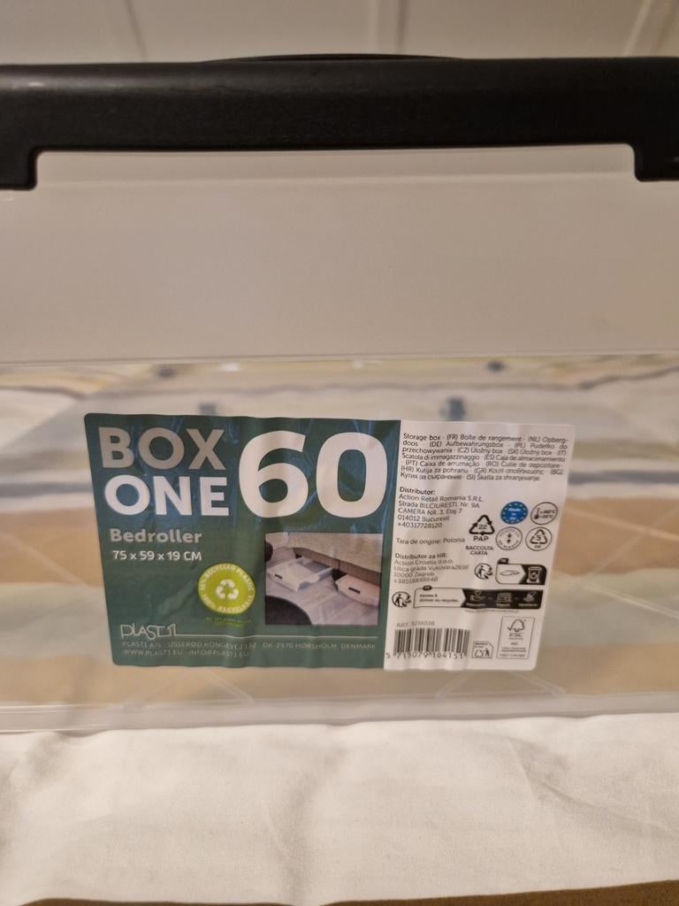 BOX ONE 60 Bedroller - Handige opbergbox op wieltjes, Ophalen, Kunststof, 50 tot 100 cm, Zo goed als nieuw