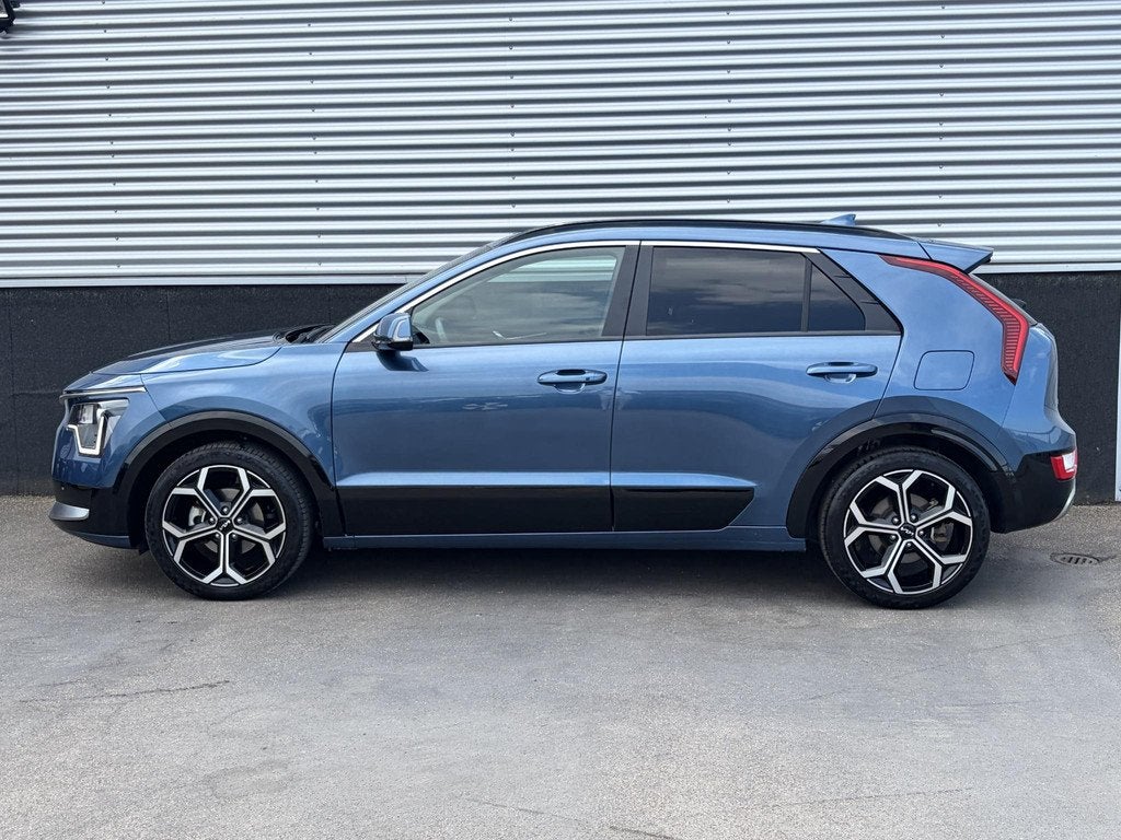 Kia Niro 1.6 GDi Hybrid DynamicLine Navigatie, 18" LMV, Acht, Auto's, Kia, 1374 kg, Gebruikt, Euro 6, Blauw