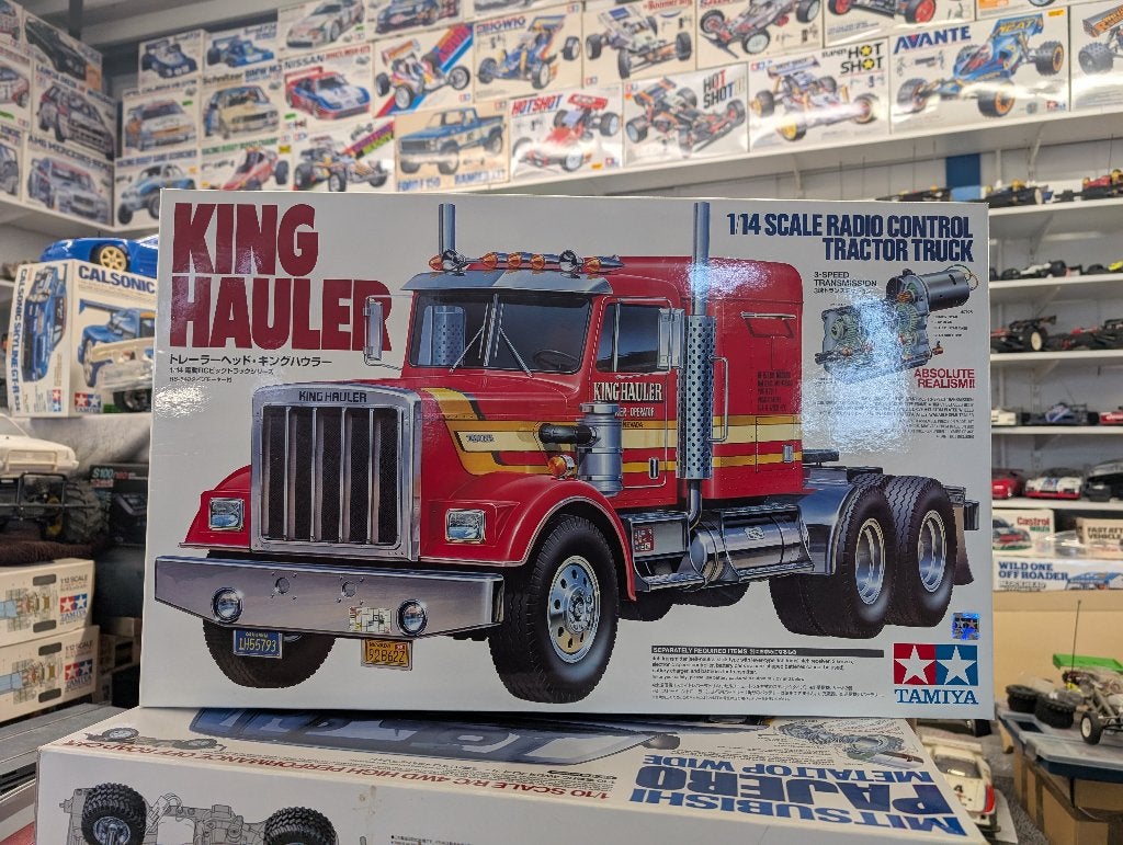 *DOOS* van een tamiya king hauler 1/14, Elektro, Schaal 1:14, Ophalen of Verzenden, Zo goed als nieuw