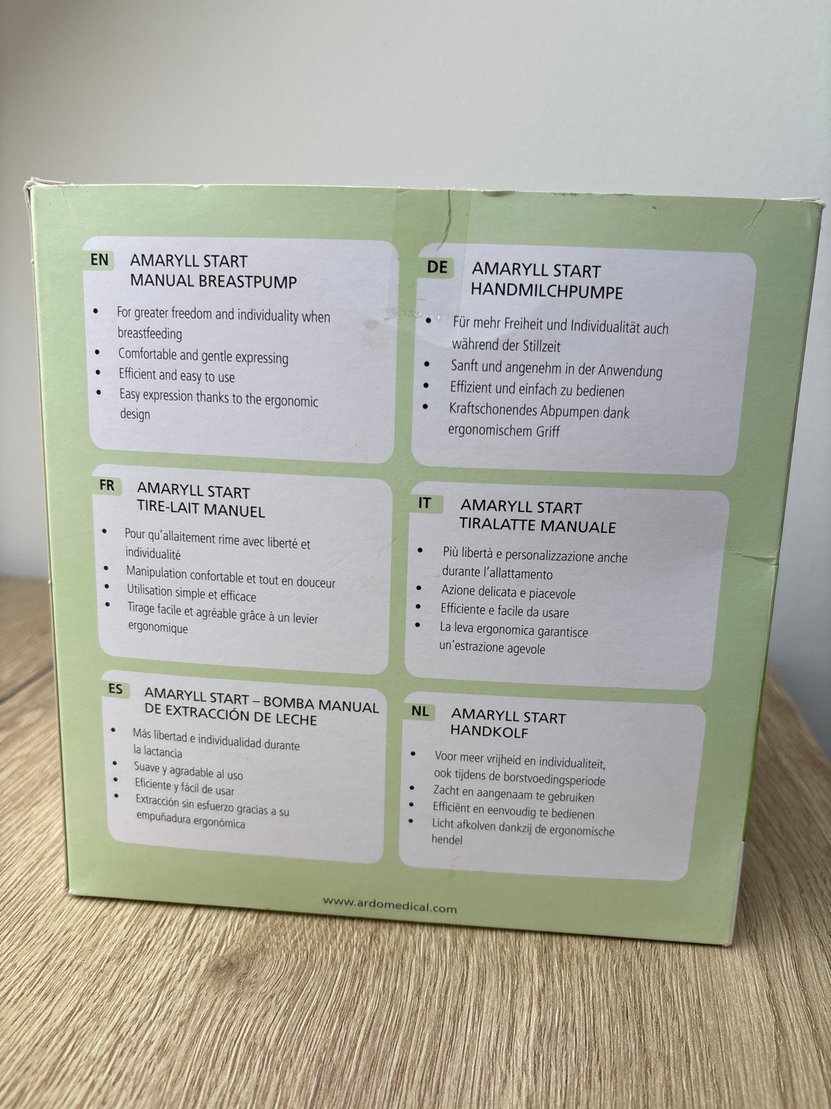Ardo Amaryll Start Handkolf -, Ophalen of Verzenden, Zo goed als nieuw, BPA-vrij, Borstkolf