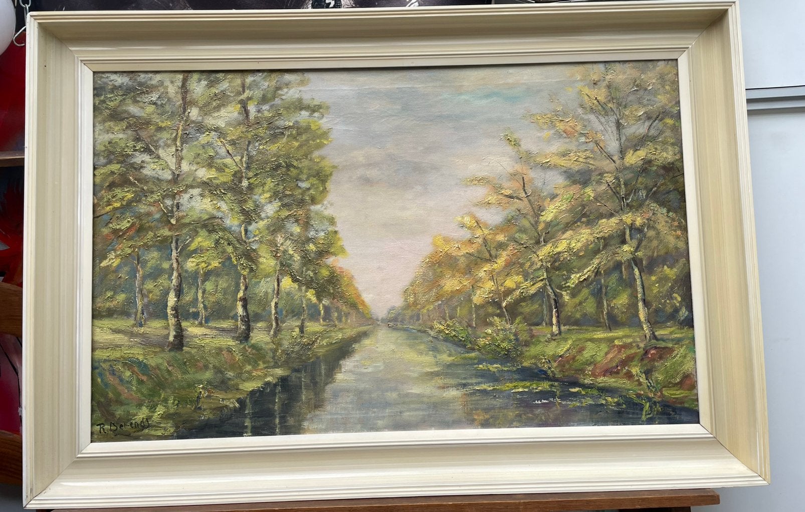 Schilderij Westerwoldse A Groningen door R. Berends, Antiek en Kunst, Ophalen