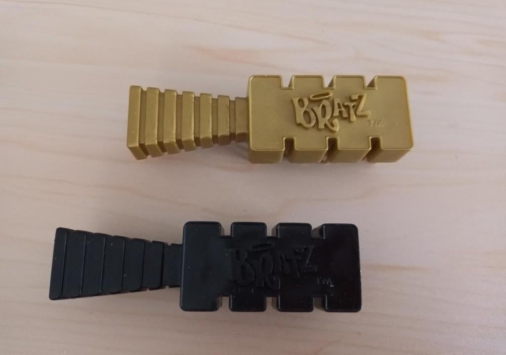 Bratz haarborstels 2001, goud en zwart, Ophalen of Verzenden, Zo goed als nieuw, Barbie