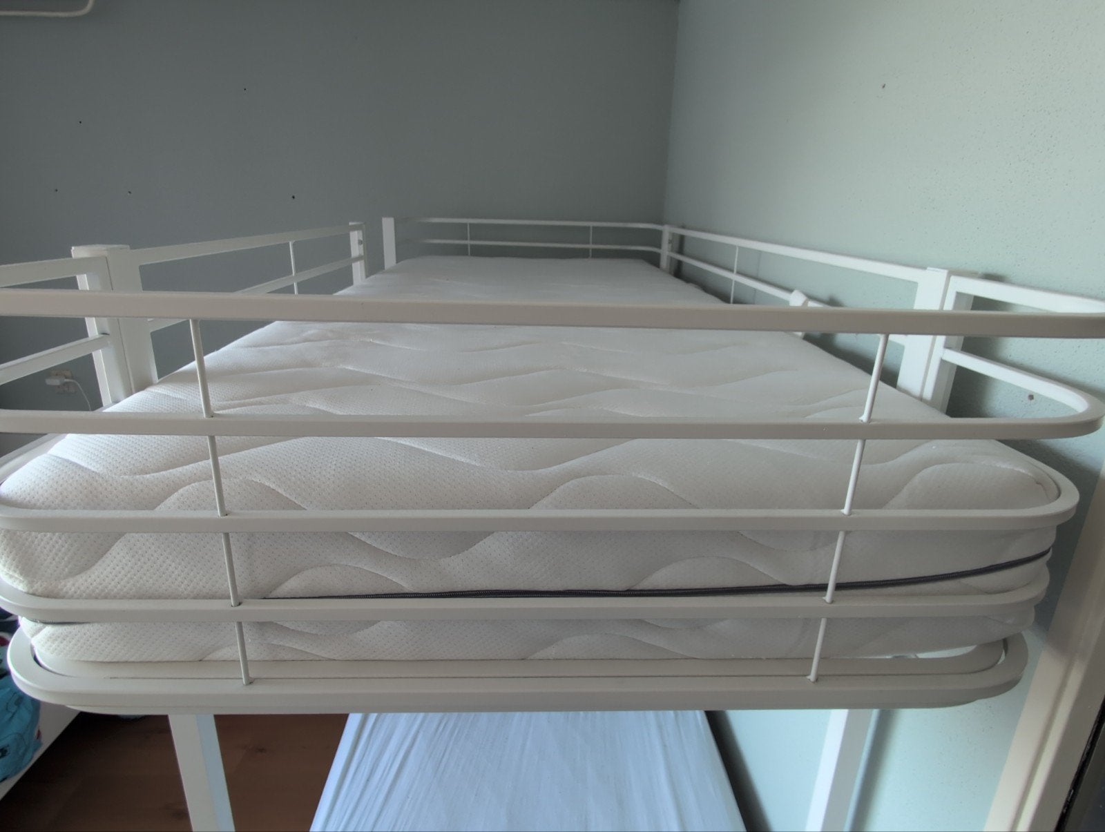 Stevig wit stapelbed - ideaal voor kinderkamer, Ophalen, 90 cm, 160 tot 180 cm, Tweepersoons