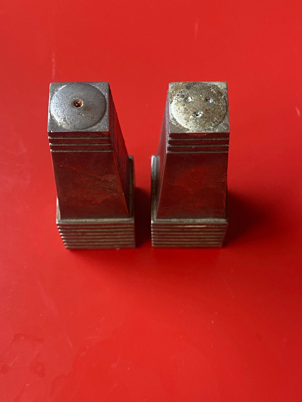 Vintage Zout- en Peperstel - Art Deco Stijl, Ophalen of Verzenden