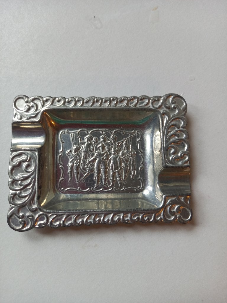 Vintage verzilverd asbakje, Verzenden, Gebruikt, Asbak