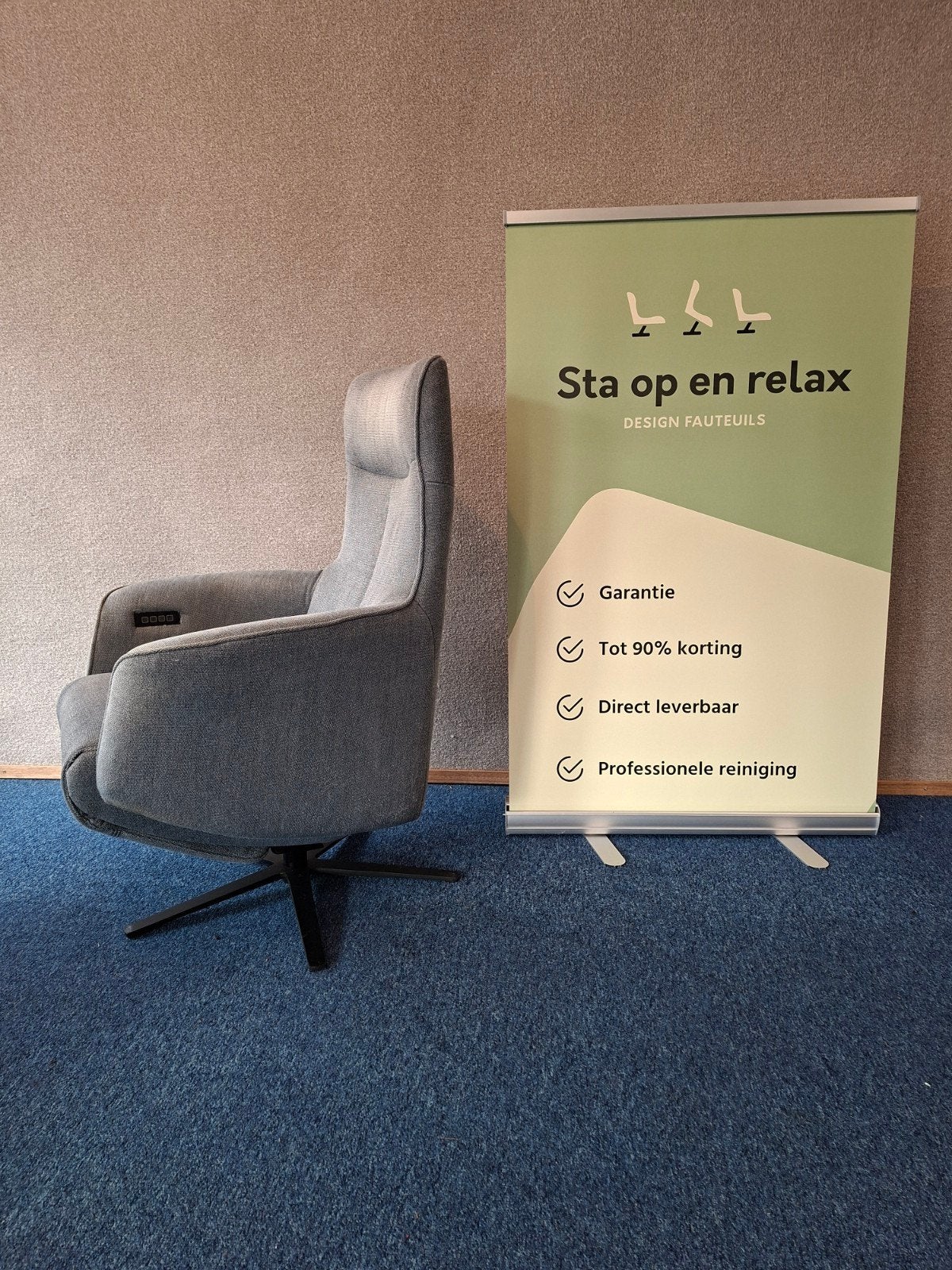 Sta op relax fauteuil de Toekomst twice extra luxe op accu, Ophalen of Verzenden, Zo goed als nieuw, Staopenrelax@gmail.com, Sta-op-en-relax