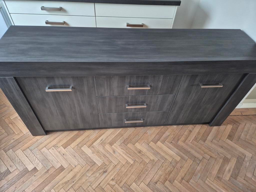 Antraciet dressoir - 191x49x86 cm, Ophalen, Gebruikt, 150 tot 200 cm, 25 tot 50 cm