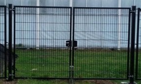 Dubbele poort B-keus Formaat: 5000x1400 (BxH), Ophalen, Nieuw, IJzer, Dubbelstaafmat hekwerk