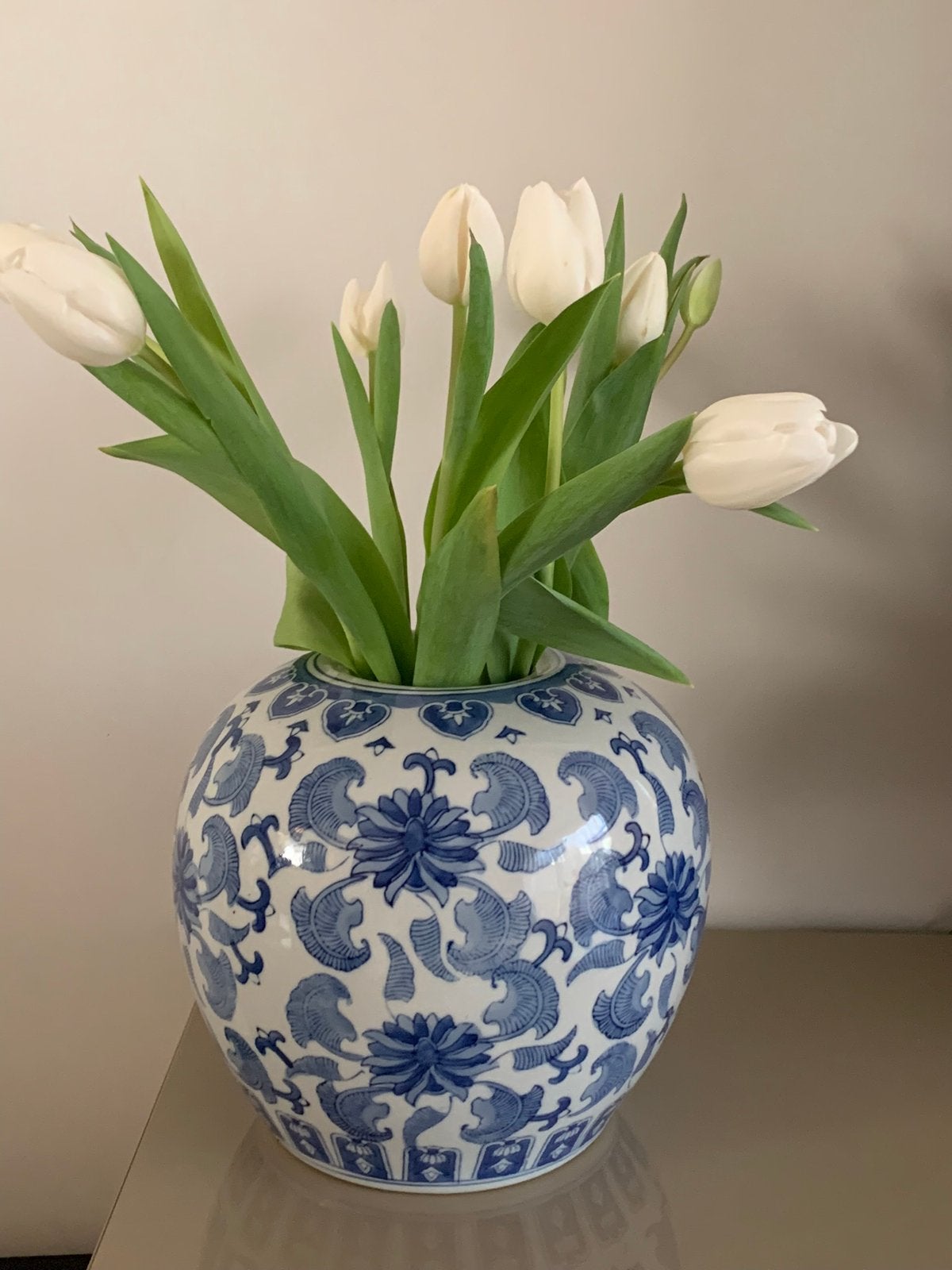 Vintage chinese vaas, Huis en Inrichting, Woonaccessoires | Vazen, Ophalen, Gebruikt, Blauw