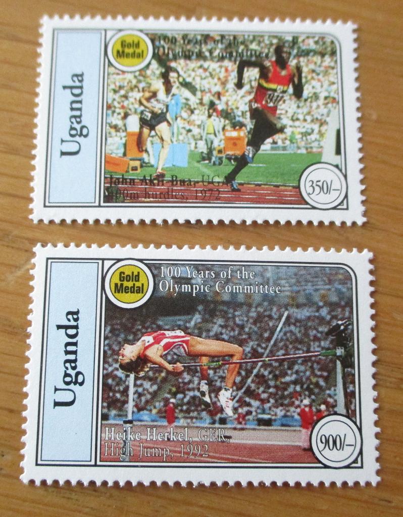 Oeganda, serie 100 jaar IOC, Verzenden, Postfris, Sport