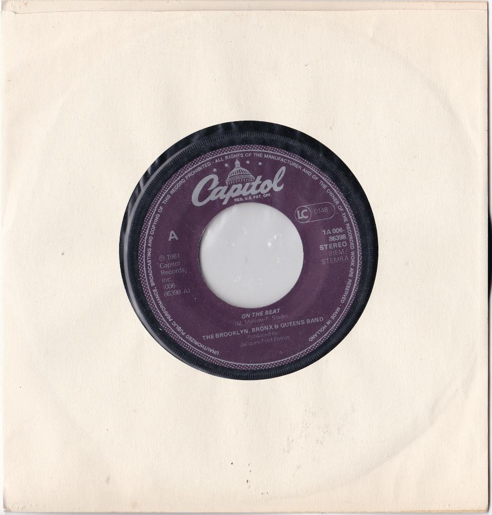 The Brooklyn, Bronx & Queens Band – On The Beat, Cd's en Dvd's, Vinyl Singles, Gebruikt, 7 inch, Ophalen of Verzenden, R&B en Soul