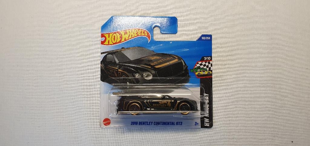 Hot Wheels 2018 Bentley Continental GT3 zwart, Ophalen of Verzenden, Nieuw, Auto