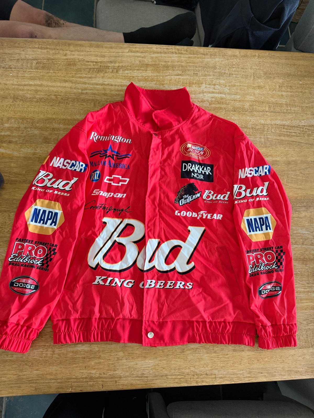 Vintage Budweiser NASCAR Racing Jas Maat M, Ophalen of Verzenden, Zo goed als nieuw, Maat 38/40 (M), Rood