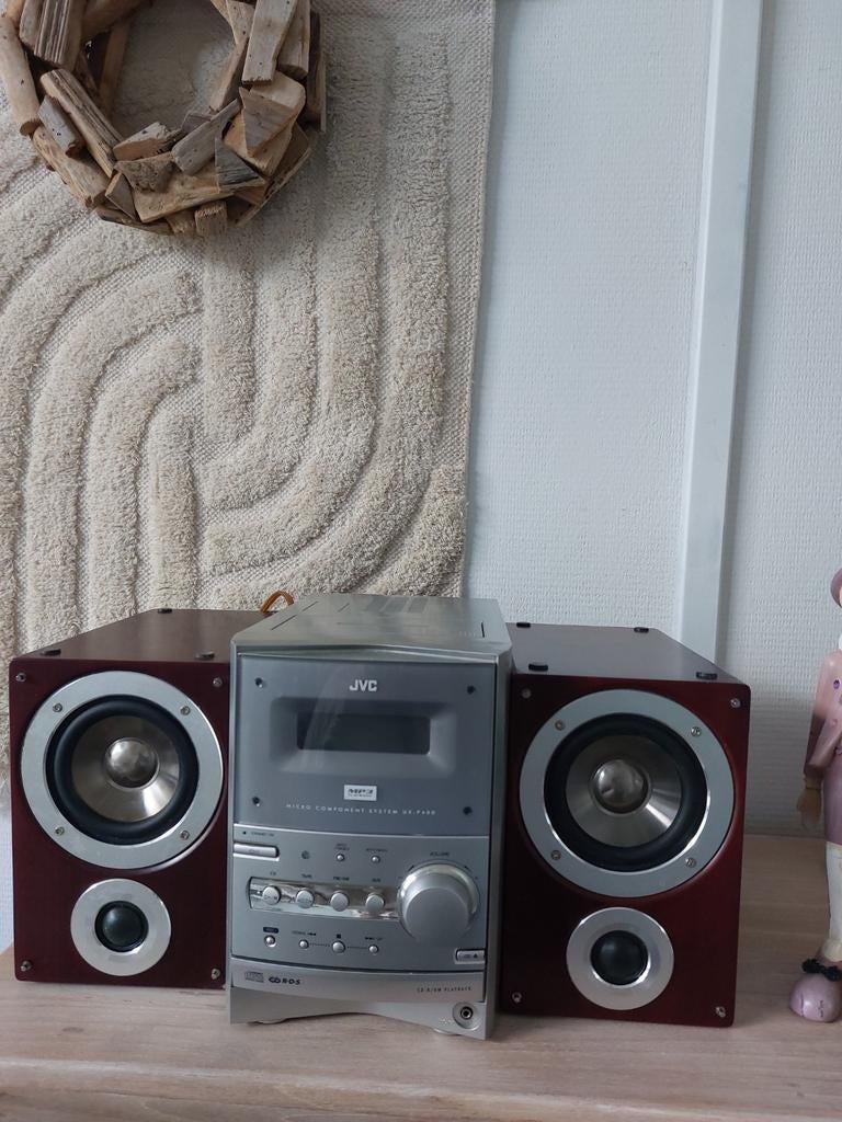 JVC Micro Component System UX-P400 met speakers cassettedeck, Ophalen of Verzenden, Gebruikt, Cassettedeck, JVC