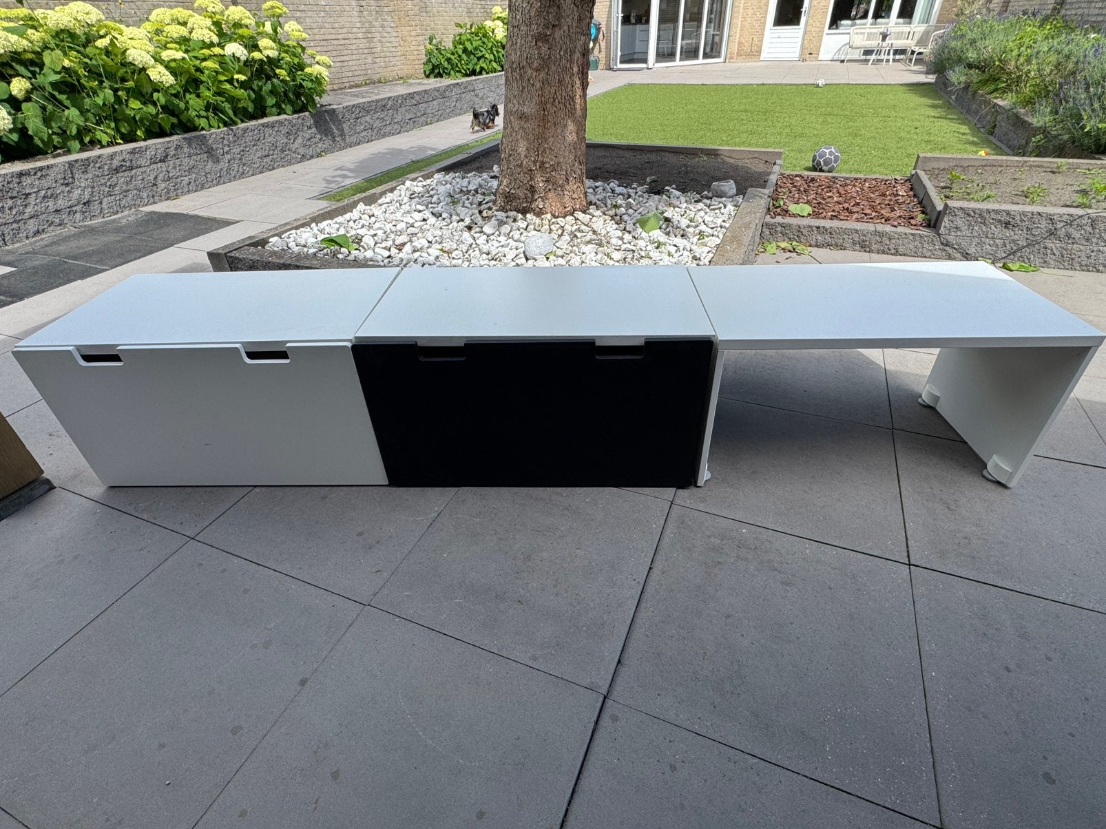 3 Ikea smastad bank + 2 lades, Ophalen, Gebruikt