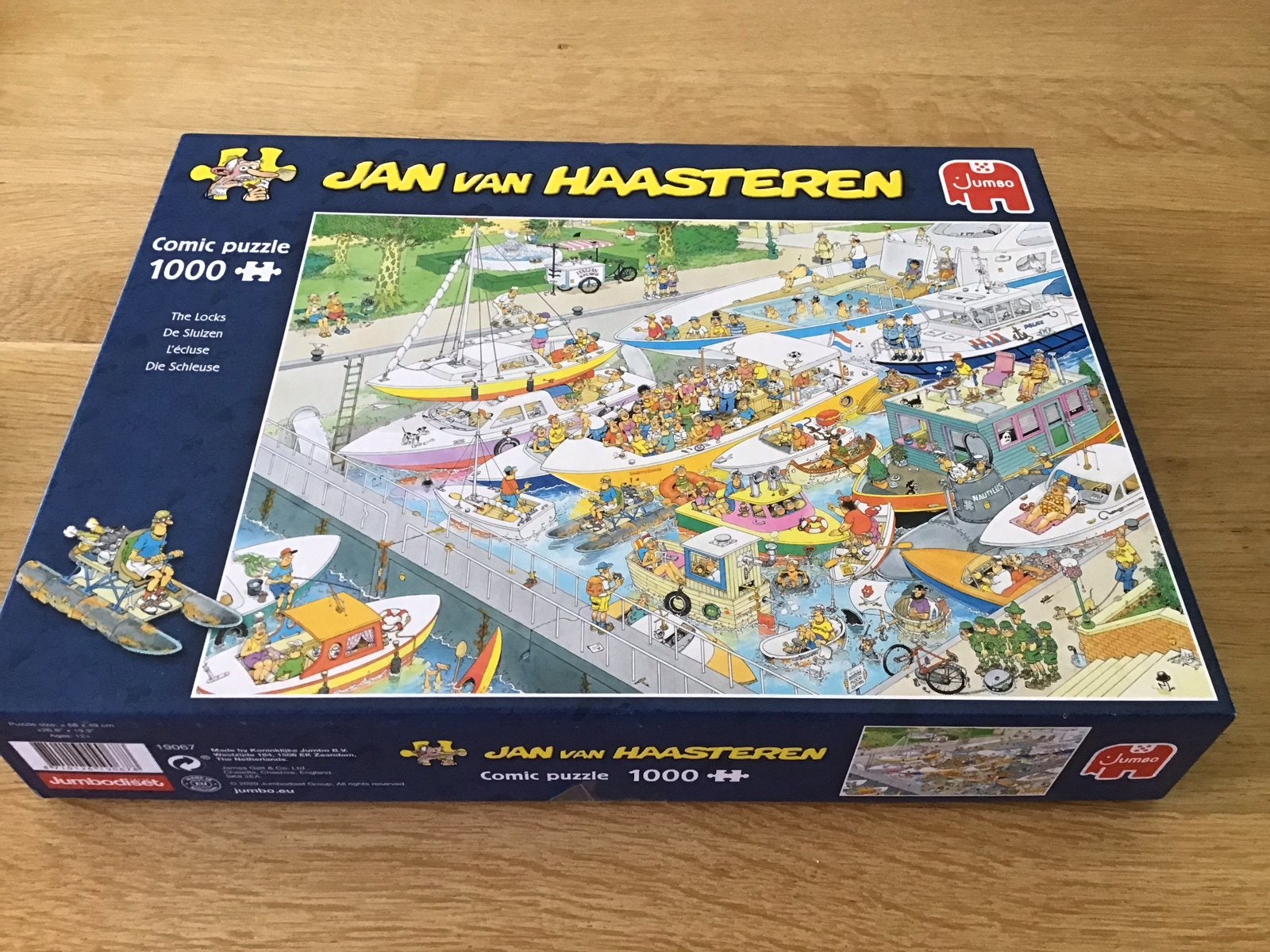 Jan van Haasteren puzzel - De sluizen (1000 stukjes), Hobby en Vrije tijd, Denksport en Puzzels, Ophalen of Verzenden, 500 t/m 1500 stukjes