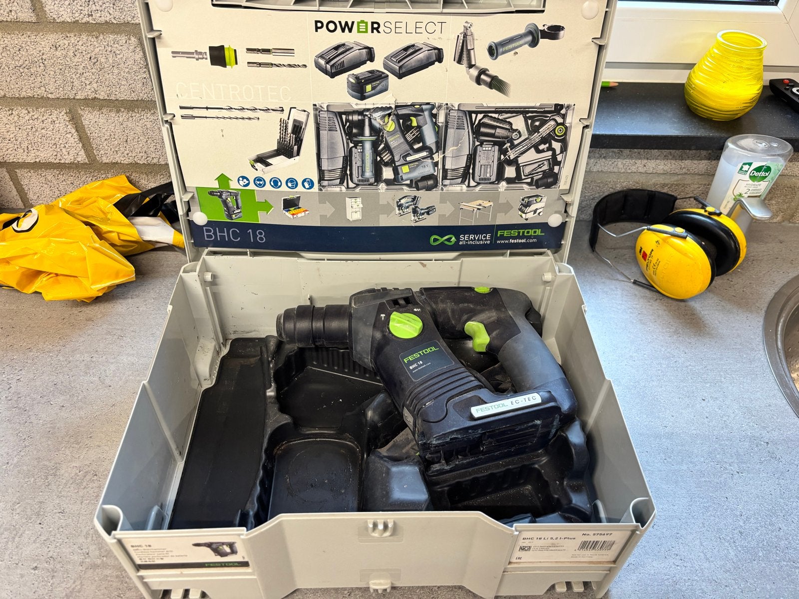 Festool BHC 18 Accu Boorhamer - Zo goed als nieuw, Doe-het-zelf en Verbouw, Gereedschap | Boormachines, 600 watt of meer, Boor- en/of Breekhamer