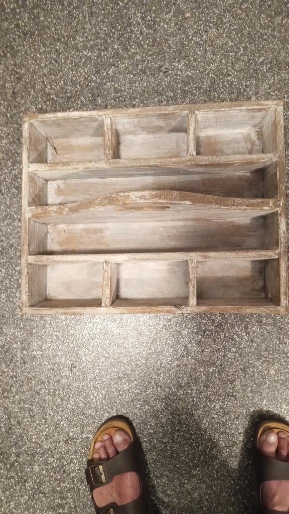 Brocant vakken bak 45x35x8 cm vintage, Antiek en Kunst, Curiosa en Brocante, Ophalen of Verzenden