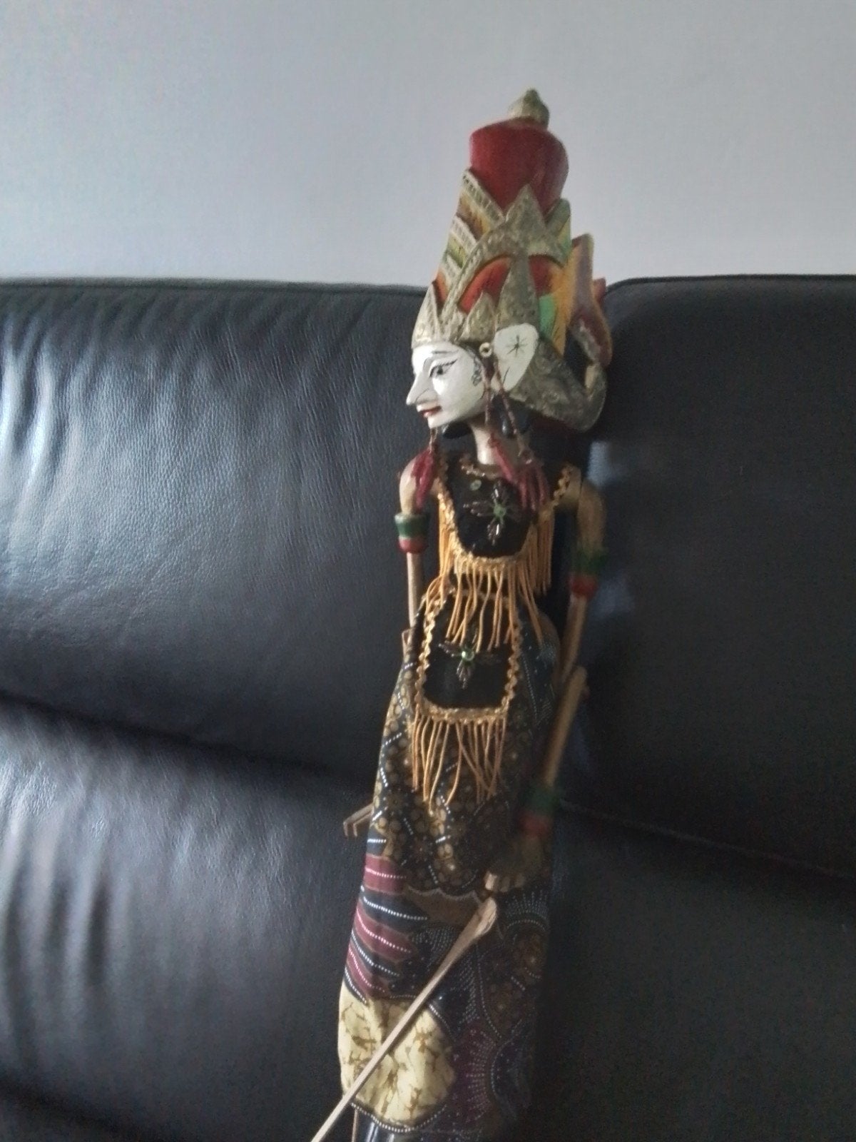 Wajang Golek Pop uit Indonesië - Handgemaakt Houtsnijwerk, Hout, Gesneden, Ophalen of Verzenden, Indonesië