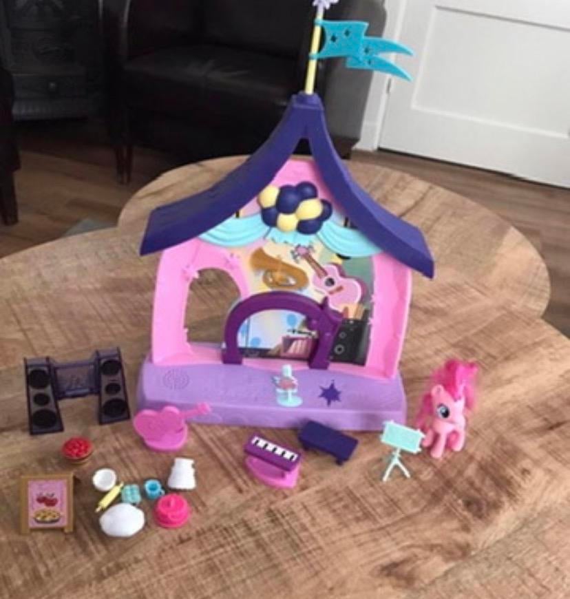 My Little Pony Muziekpodium met Pinkie Pie en accessoires, Ophalen of Verzenden, Zo goed als nieuw