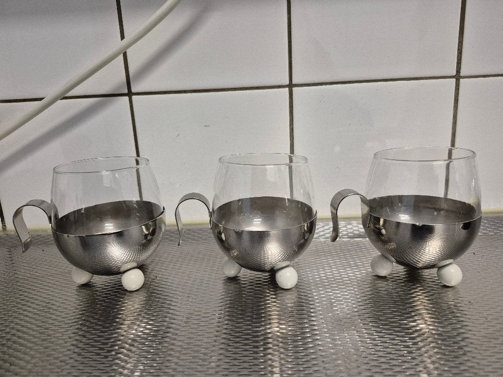 3 theeglazen, Glas of Glazen, Ophalen of Verzenden, Overige stijlen, Glas