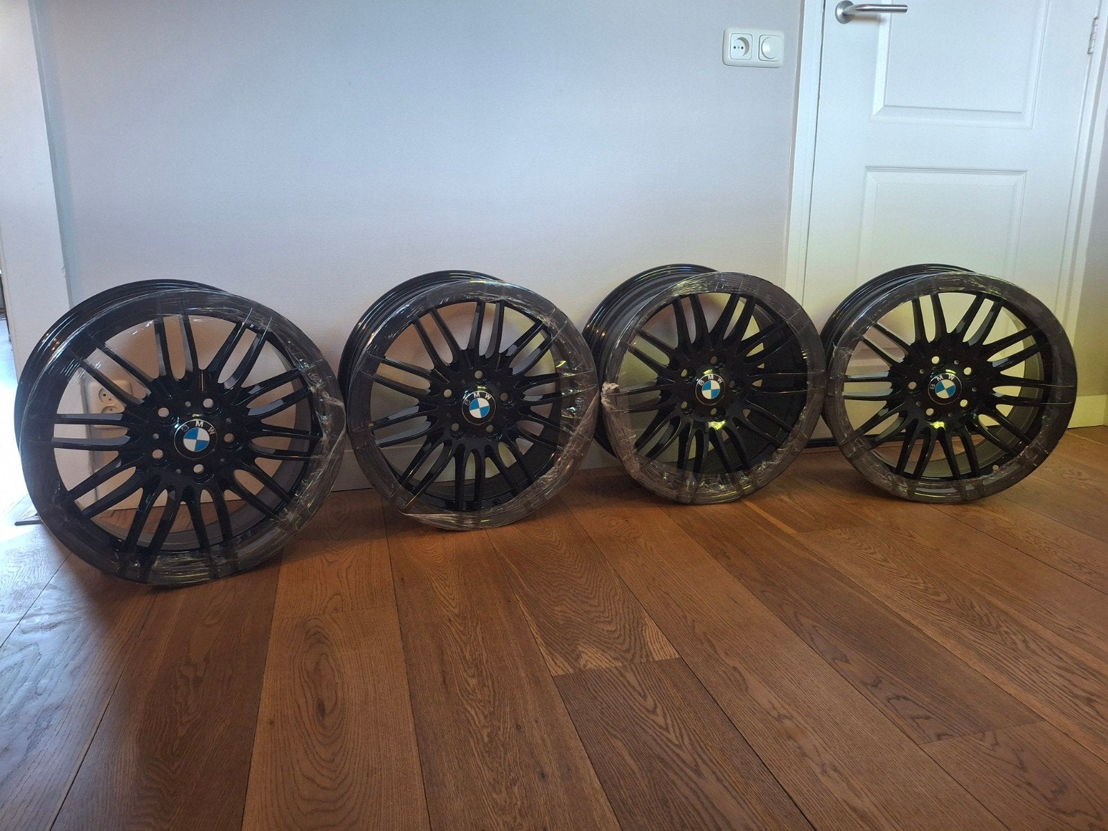 Breedset 18 inch hoogglans zwart - BMW E46/E87, Ophalen of Verzenden