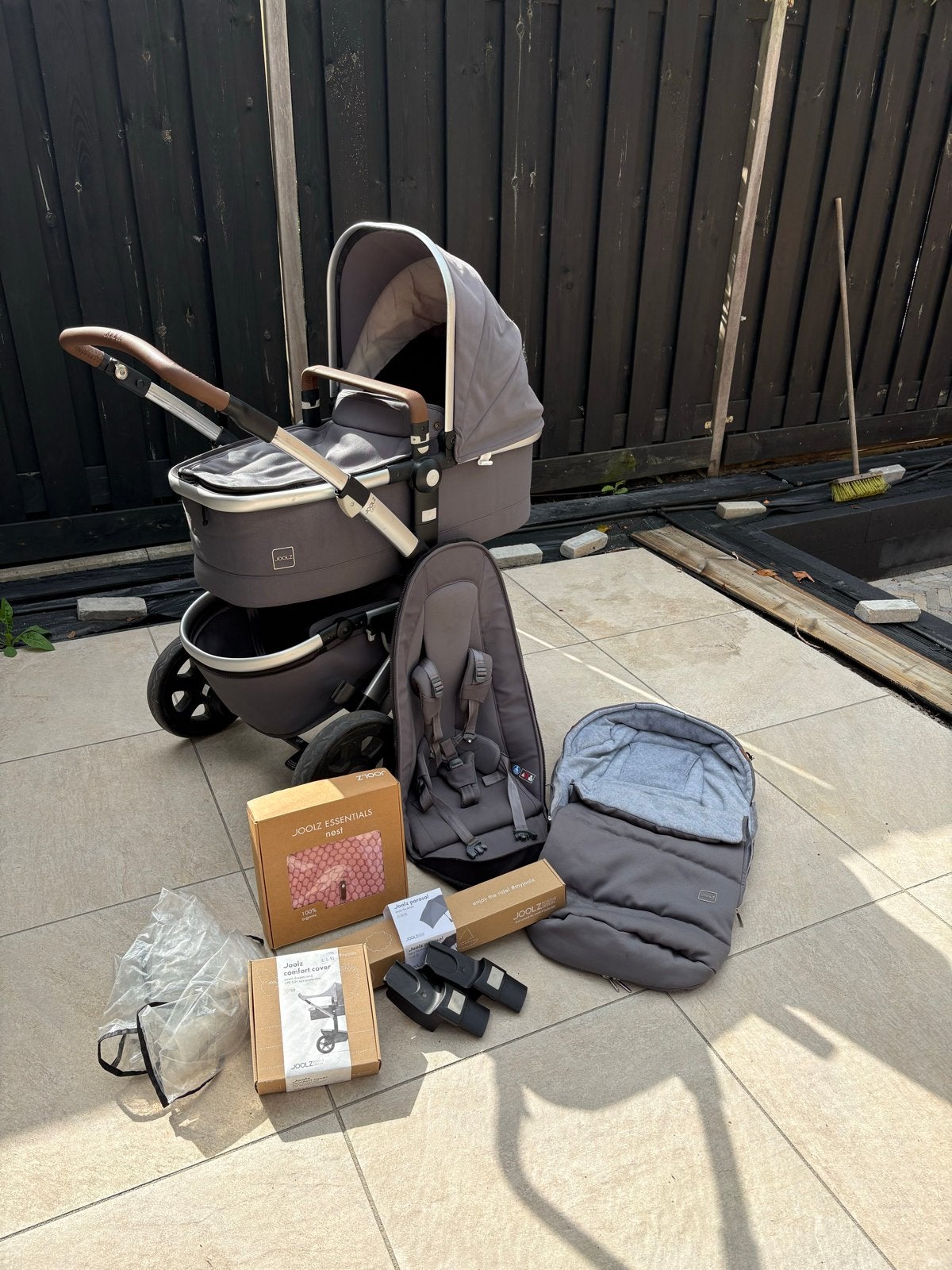 Joolz Geo 2 compleet met extra's, Gebruikt, Combiwagen, Verstelbare duwstang, Ophalen