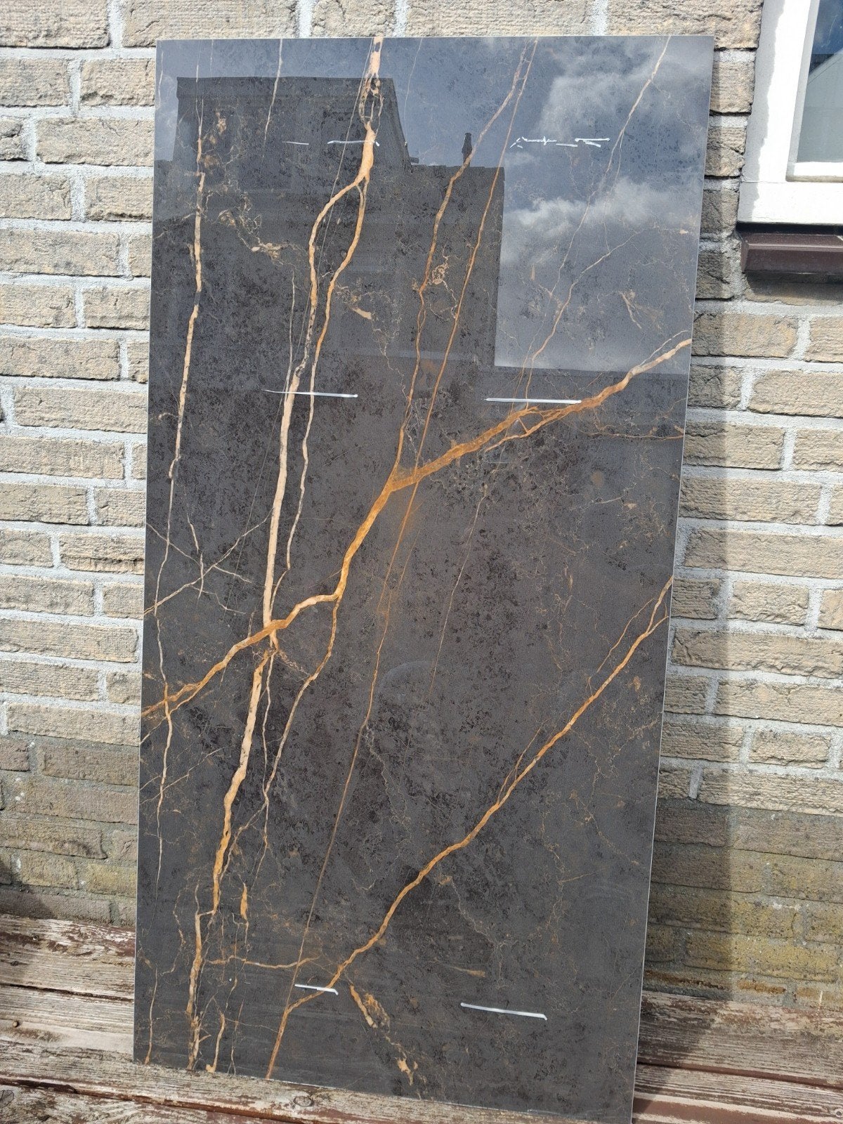 keramische wandtegels 4 maal 120x60 voor toilet of badkamer., Ophalen, 60 cm of meer, Nieuw, Minder dan 5 m²