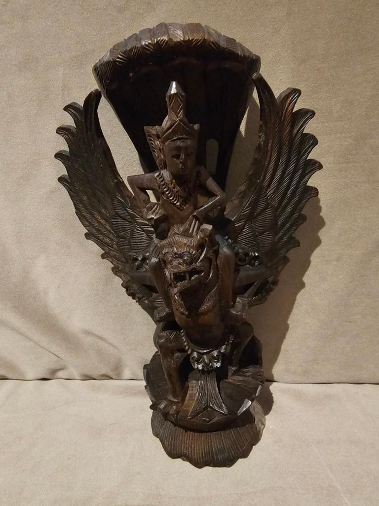 Garuda, Antiek en Kunst, Kunst | Beelden en Houtsnijwerken, Ophalen of Verzenden, Handgemaakt, 20 - 50 cm, Beeld