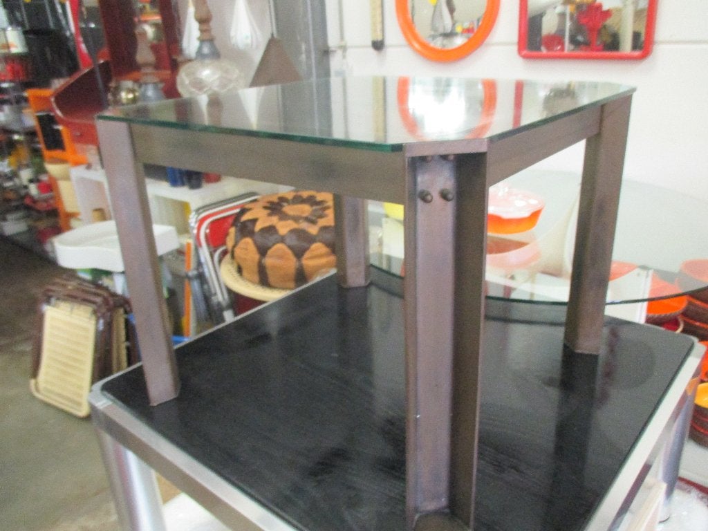 Salontafel brons jaren 50 60 industrieel design retro, Ophalen
