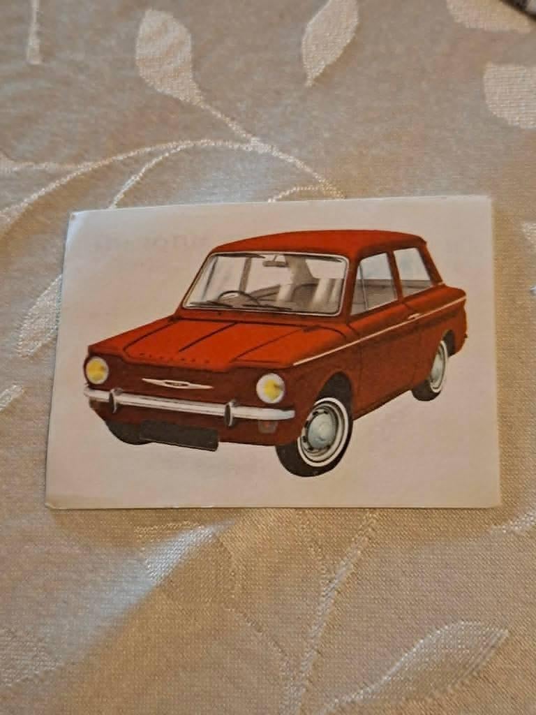 Prentje/Chromo : Hillman Imp. / Chocolade Jacques, Verzamelen, Foto's en Prenten, Gebruikt, Prent, Overige onderwerpen, 1960 tot 1980