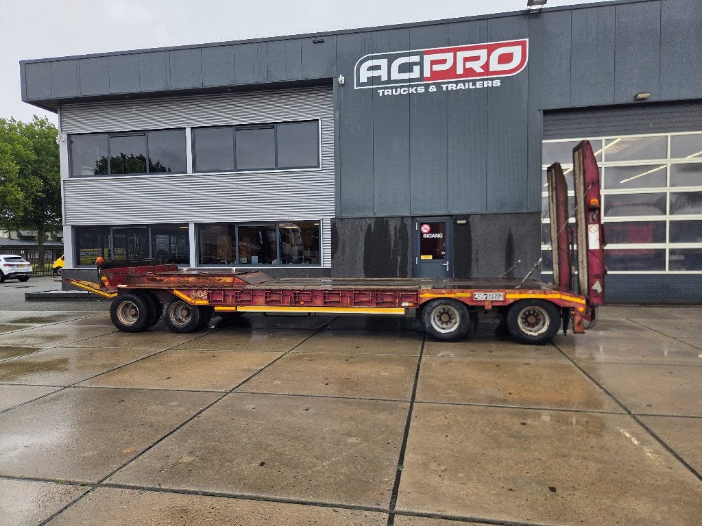 4 as diepladr aanhanger rampen /verbreders/bladgeveerd 40ton, Auto's, Vrachtwagens, Bedrijf, Aanhangers en Opleggers, Te koop