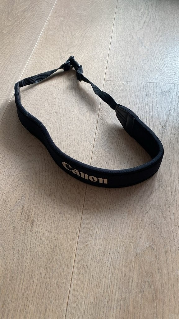Canon neopreen camerariem met snelsluitingen, Canon, Overige typen, Ophalen of Verzenden, Gebruikt