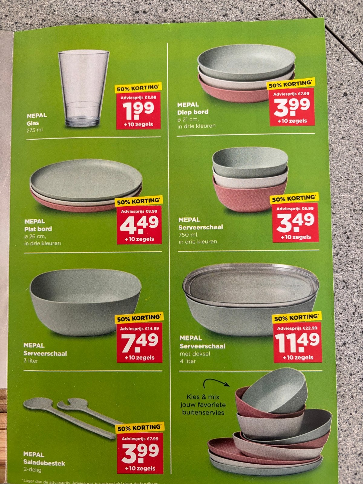 Gratis PLUS Buiten Servies Zegels - Spaaractie, Kunststof, Mepal, Overige typen, Nieuw