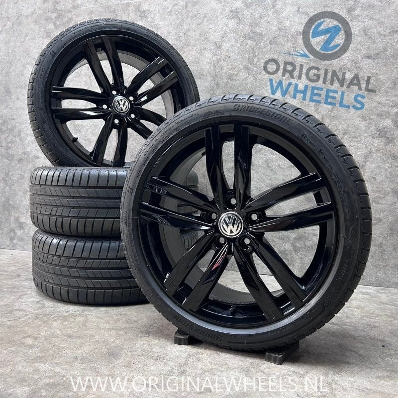 18 inch originele Durban velgen + zomerbanden VW Golf zwart, 18 inch, Gebruikt, -, -