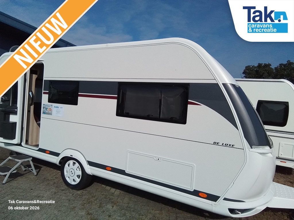 Hobby De Luxe 495 UL model 2027 aparte bedden, Caravans en Kamperen, Serviceluik, Rondzit, Hobby, Bedrijf