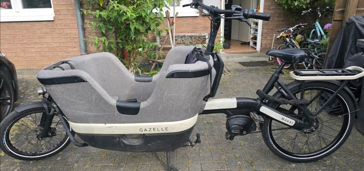 Gazelle Makki Load Performance Line Elektrische Bakfiets, Ophalen, 4 kinderen of meer, Elektrisch, Zo goed als nieuw