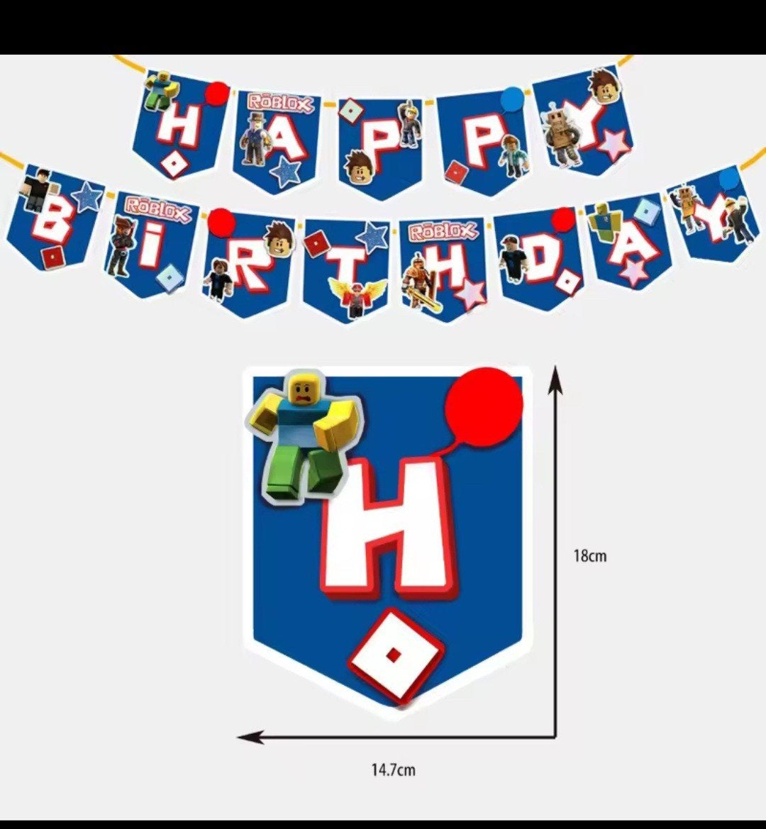 Nieuwe Roblox Happy Birthday Slinger - Feestversiering, Ophalen, Nieuw, Versiering, Verjaardag