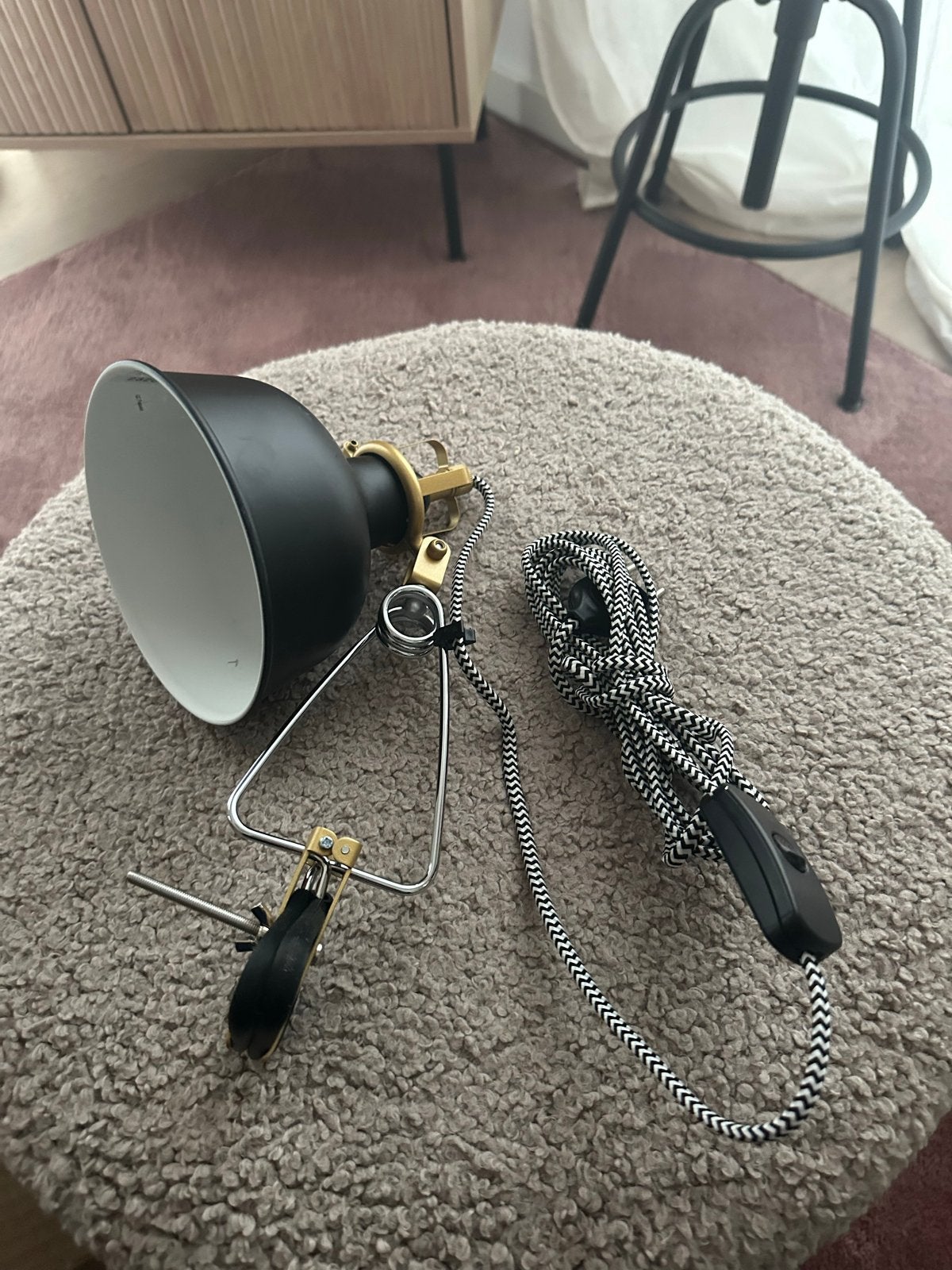 IKEA Klemspot Zwart met Goudaccenten, Gebruikt, Zwart, IKEA, Modern