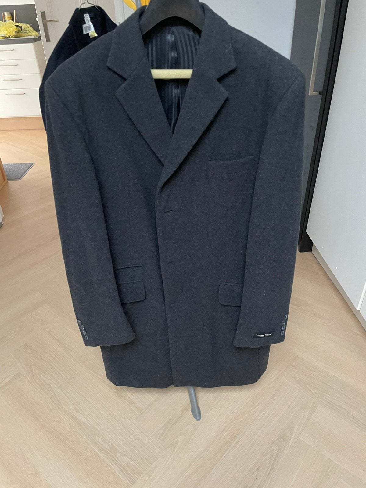 Mooie heren mantel jas, Ophalen, Zo goed als nieuw, Maat 56/58 (XL), Zwart